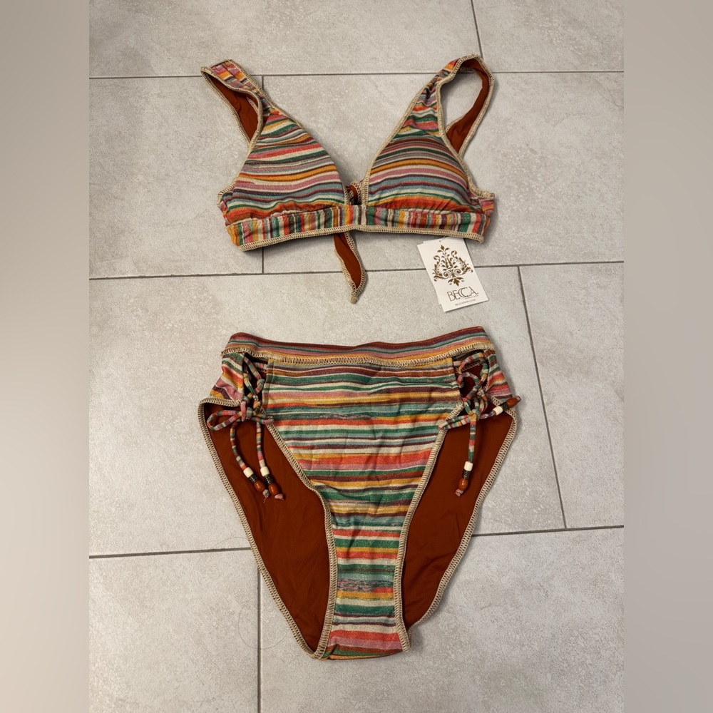BECCA Striped Bikini